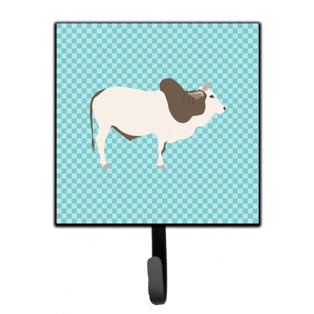 Carolines Treasures Malvi Cow Blue Check Leash or Key Holder BB8004SH4